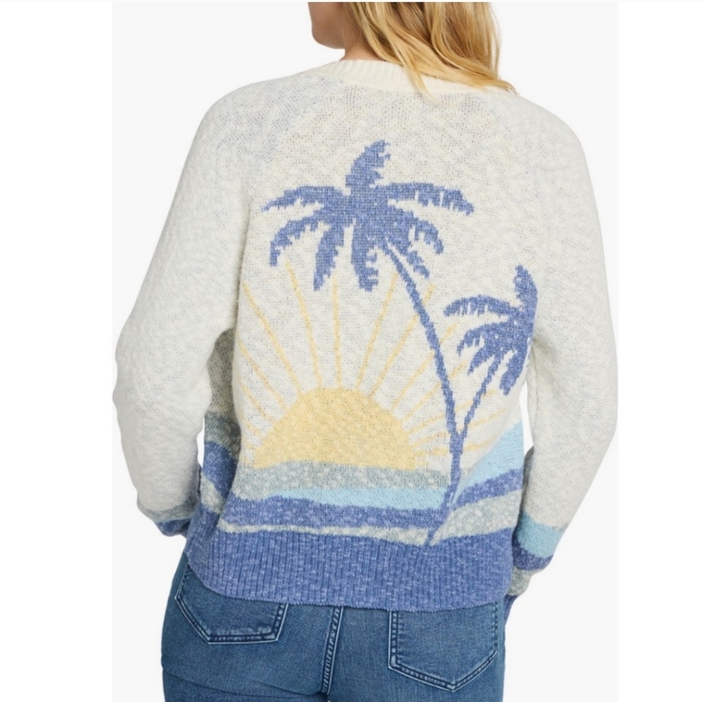 FAHERTY Island Time Coastal Organic Cotton Cardigan NWT Size Small - Picture 2 of 11